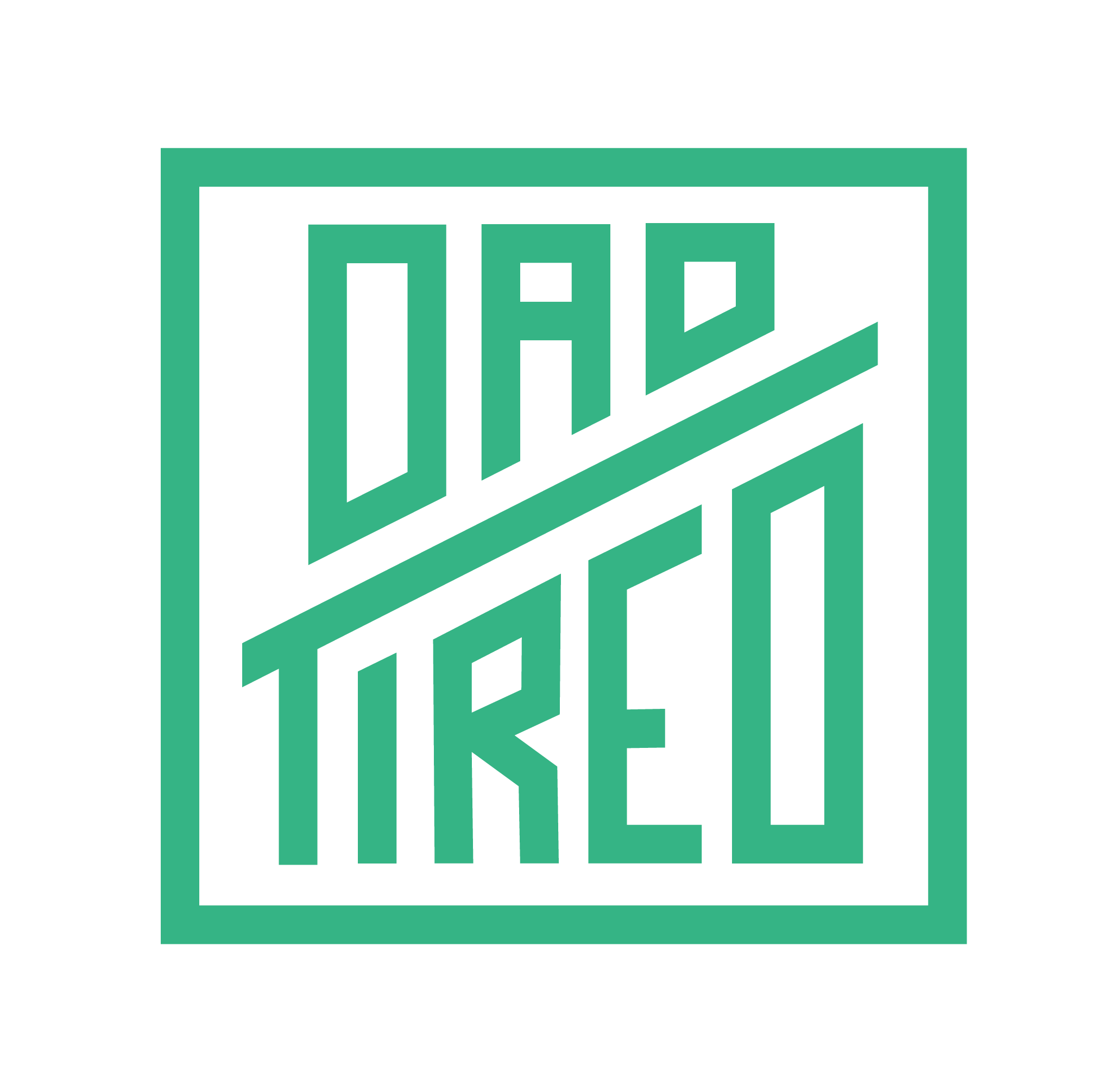 Dad Tired_Main Logo_Green Outline